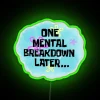 Vibrant RGB Neon Sign Depicting A Humorous Mental Breakdown Theme