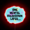 Neon mental health awareness symbol led for self care support.