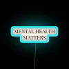 Neon light up home decor promoting mental wellness awareness support