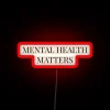 Promoting mental wellness with vibrant, colorful emotional support signs displayed.