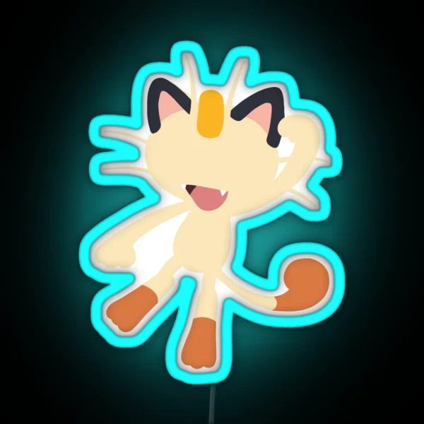 Meow Minimalist RGB Neon Sign