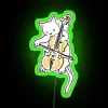 Whimsical cat lover's neon sign with customizable colorful LED lighting