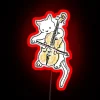 Whimsical Cat Lover's Home Decor, Meowtet Abby RGB Neon Sign