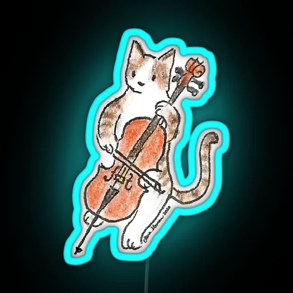 Meowtet Cello II RGB Neon Sign