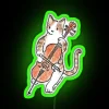Vibrant Meowtet Cello II RGB Neon Sign with Modern Home Decor Style