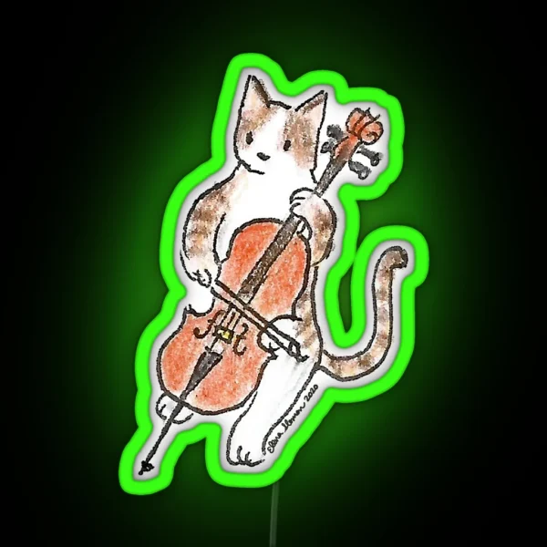 Meowtet Cello II RGB Neon Sign