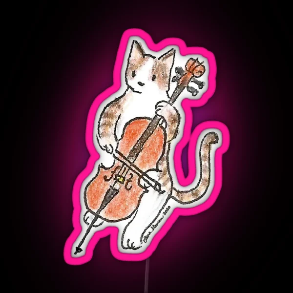Meowtet Cello II RGB Neon Sign