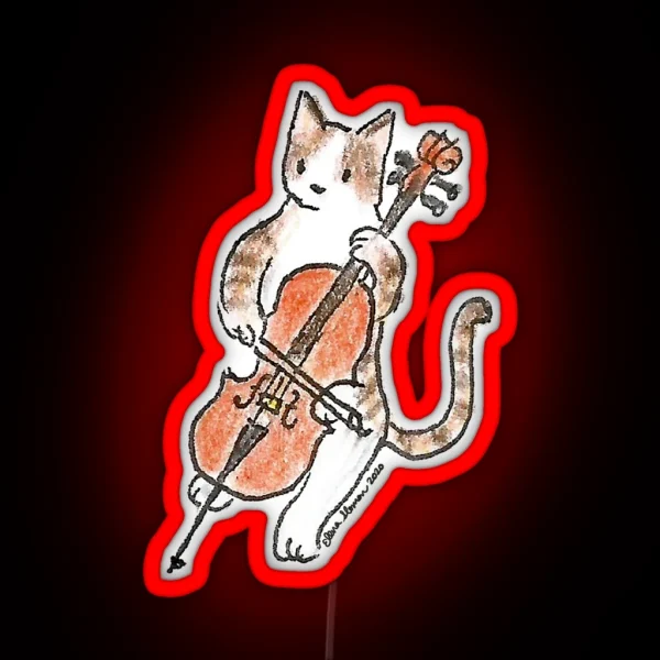 Meowtet Cello II RGB Neon Sign