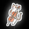 RGB-backlit cello-shaped sign with mesmerizing neon lights, perfect decoration.