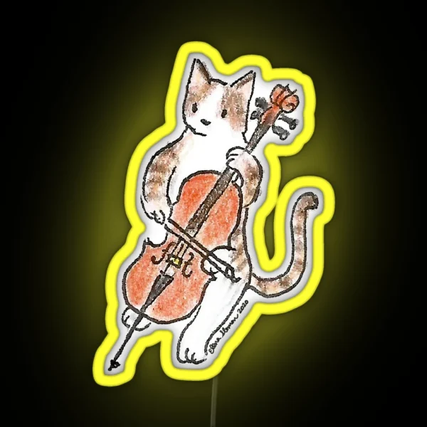 Meowtet Cello II RGB Neon Sign