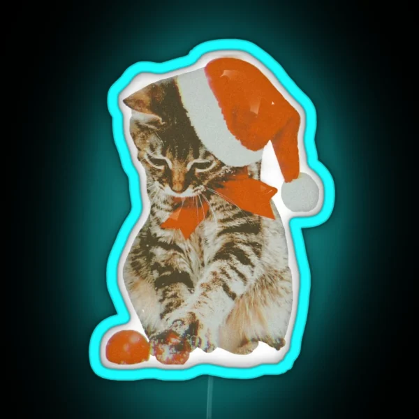 Meowy Christmas Christmas Cat RGB Neon Sign