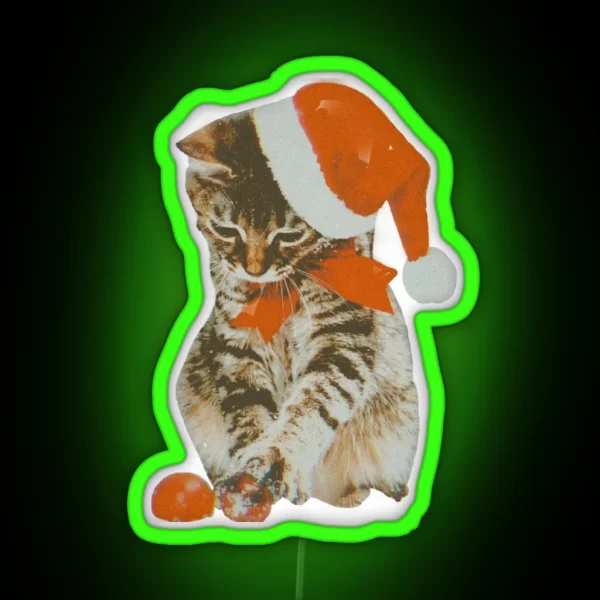 Meowy Christmas Christmas Cat RGB Neon Sign