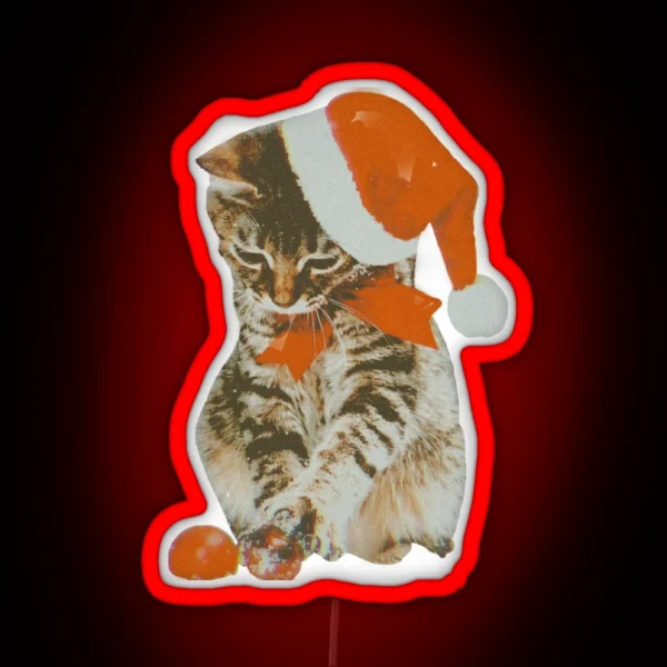 Meowy Christmas Christmas Cat RGB Neon Sign