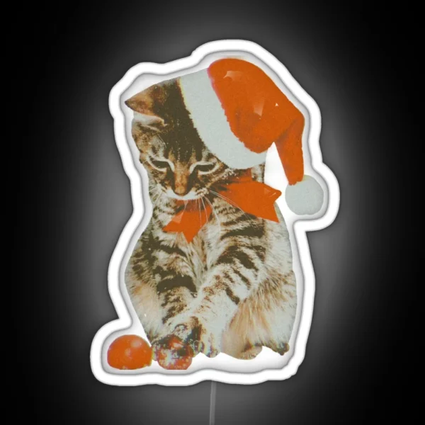 Meowy Christmas Christmas Cat RGB Neon Sign