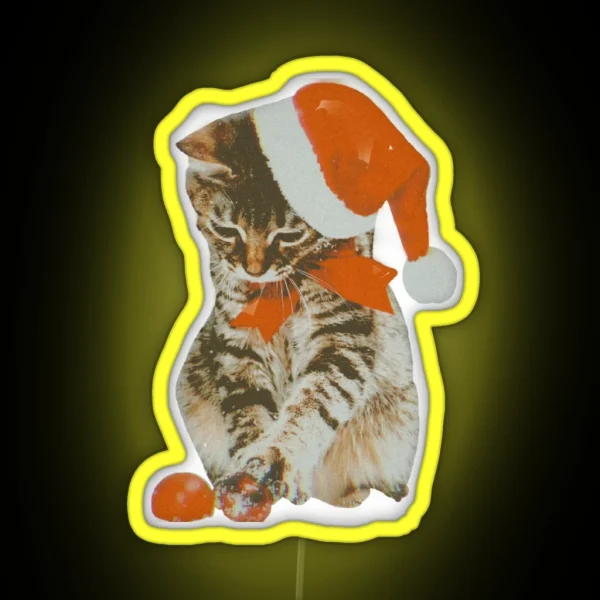 Meowy Christmas Christmas Cat RGB Neon Sign