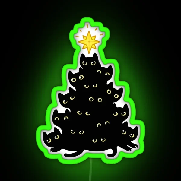 Meowy Christmas RGB Neon Sign