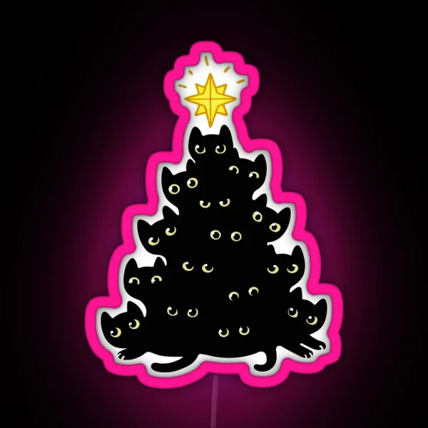 Meowy Christmas RGB Neon Sign