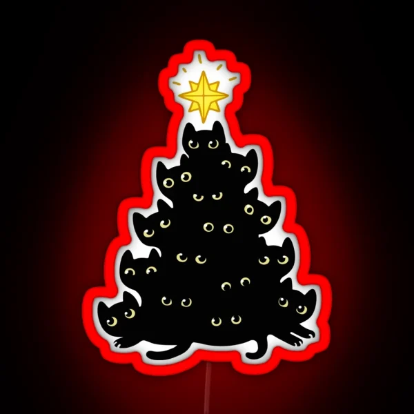 Meowy Christmas RGB Neon Sign