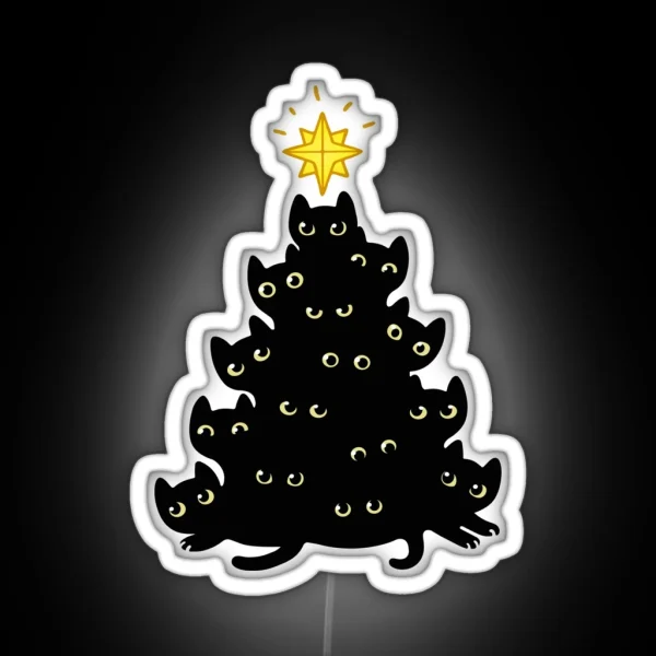 Meowy Christmas RGB Neon Sign