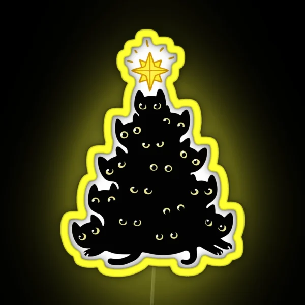 Meowy Christmas RGB Neon Sign