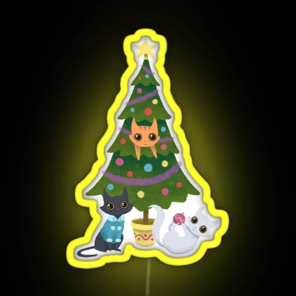 Meowy Christmas RGB Neon Sign