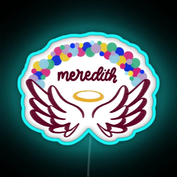 Meredith College Angels Balloon Arch RGB Neon Sign