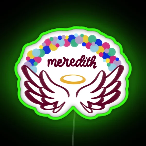 Meredith College Angels Balloon Arch RGB Neon Sign