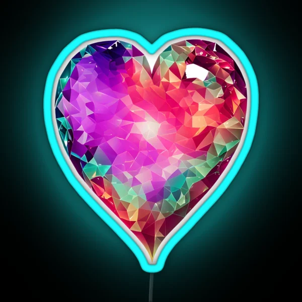 Mermaid Heart For Mermaid Lovers Mermaidcore RGB Neon Sign
