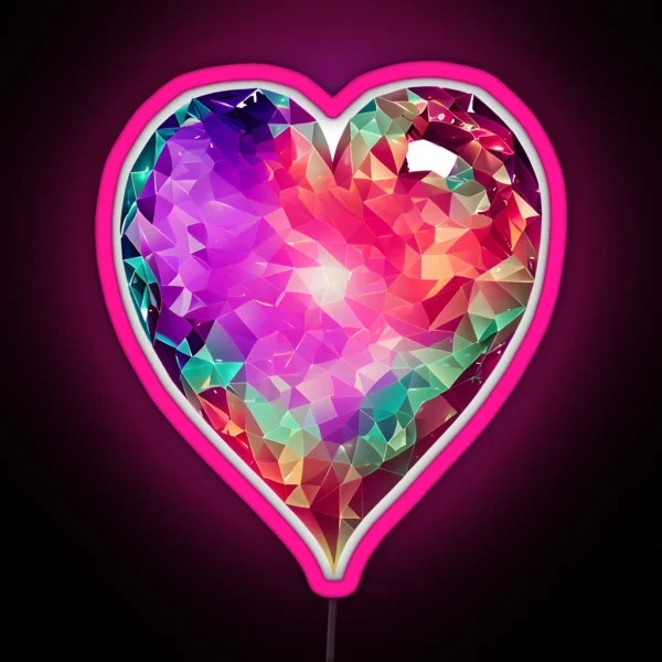 Mermaid Heart For Mermaid Lovers Mermaidcore RGB Neon Sign