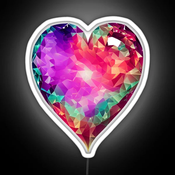Mermaid Heart For Mermaid Lovers Mermaidcore RGB Neon Sign