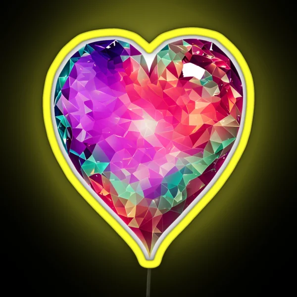 Mermaid Heart For Mermaid Lovers Mermaidcore RGB Neon Sign