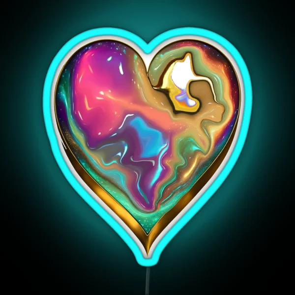 Mermaid Heart For Mermaid Lovers Mermaidcore RGB Neon Sign