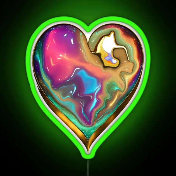 Mermaid Heart For Mermaid Lovers Mermaidcore RGB Neon Sign