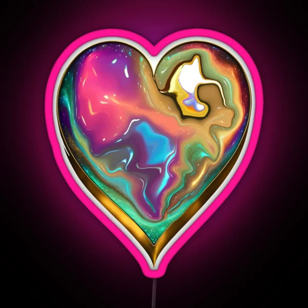 Mermaid Heart For Mermaid Lovers Mermaidcore RGB Neon Sign