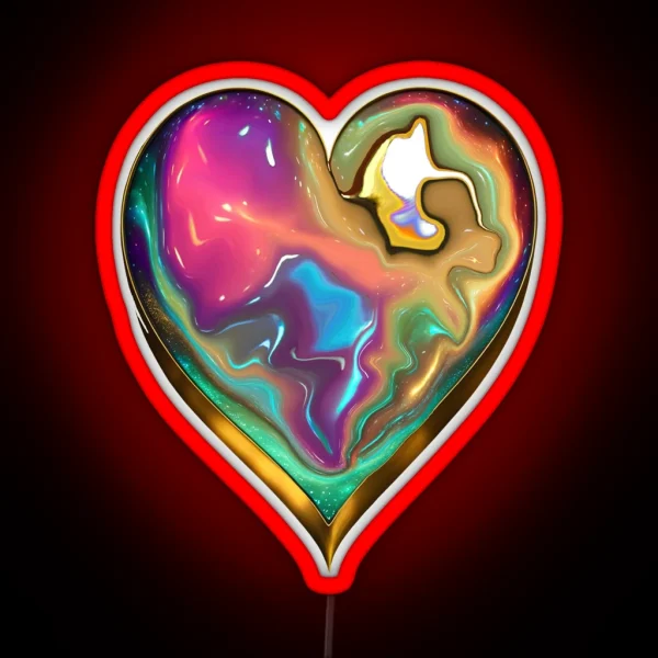 Mermaid Heart For Mermaid Lovers Mermaidcore RGB Neon Sign