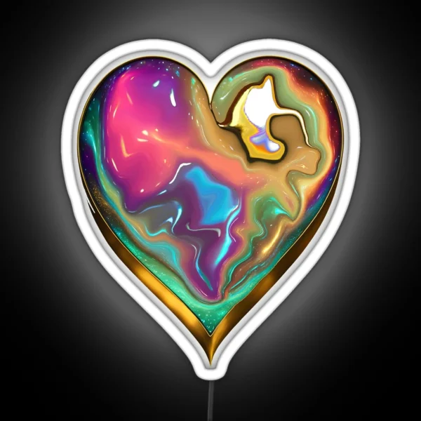 Mermaid Heart For Mermaid Lovers Mermaidcore RGB Neon Sign