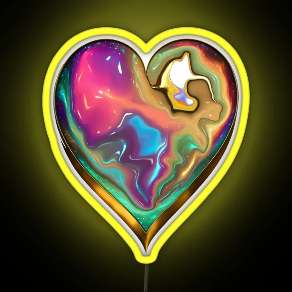 Mermaid Heart For Mermaid Lovers Mermaidcore RGB Neon Sign