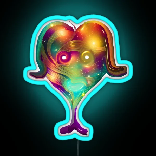 Mermaid Heart For Mermaid Lovers Mermaidcore RGB Neon Sign