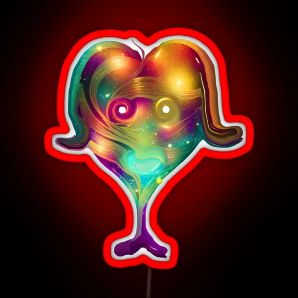 Mermaid Heart For Mermaid Lovers Mermaidcore RGB Neon Sign