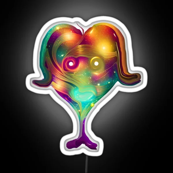 Mermaid Heart For Mermaid Lovers Mermaidcore RGB Neon Sign