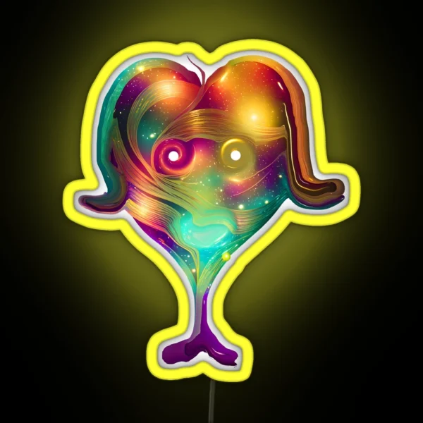 Mermaid Heart For Mermaid Lovers Mermaidcore RGB Neon Sign