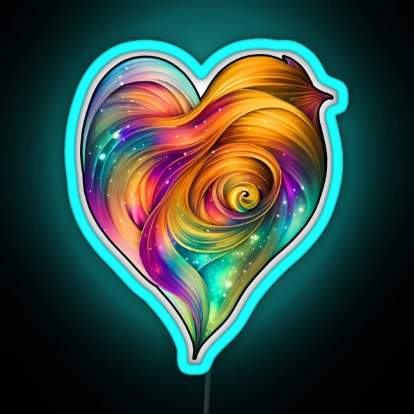 Mermaid Heart For Mermaid Lovers Mermaidcore RGB Neon Sign