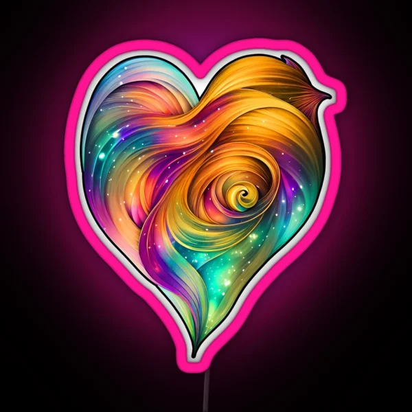 Mermaid Heart For Mermaid Lovers Mermaidcore RGB Neon Sign