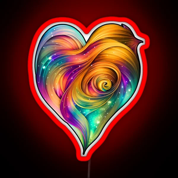 Mermaid Heart For Mermaid Lovers Mermaidcore RGB Neon Sign