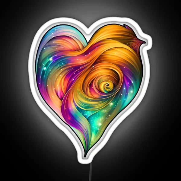 Mermaid Heart For Mermaid Lovers Mermaidcore RGB Neon Sign