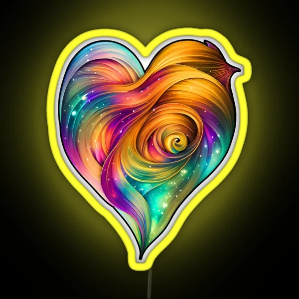 Mermaid Heart For Mermaid Lovers Mermaidcore RGB Neon Sign