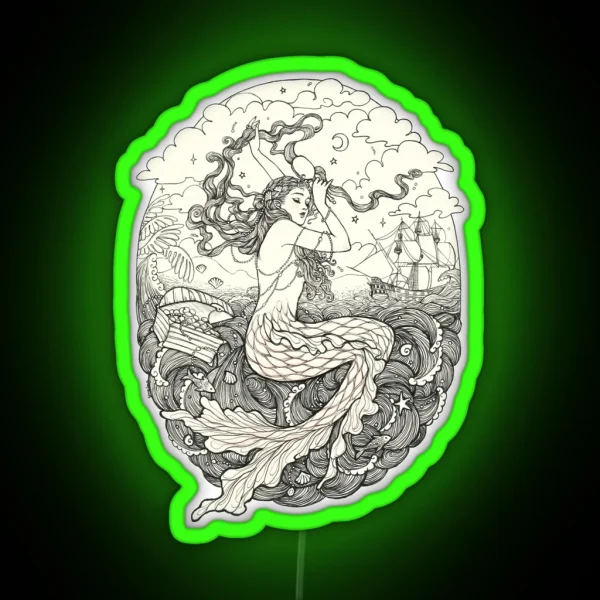 Mermaid RGB Neon Sign