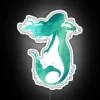 Underwater magic with colorful mermaid sparkle neon accent wall decor.