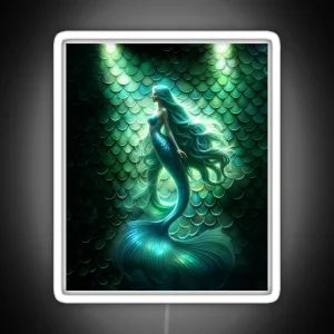 Mermaid With Flowing Hair RGB Neon Sign