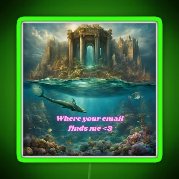 Mermaidcore Meme RGB Neon Sign